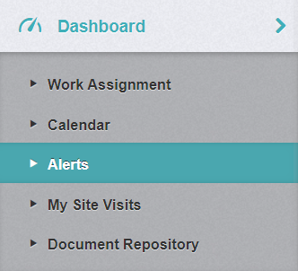 Work Assignment left navigation panel link